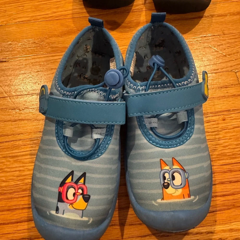 Spiderman & Bluey Swim / Water Shoes Size 11-12 BUNDLE DEAL